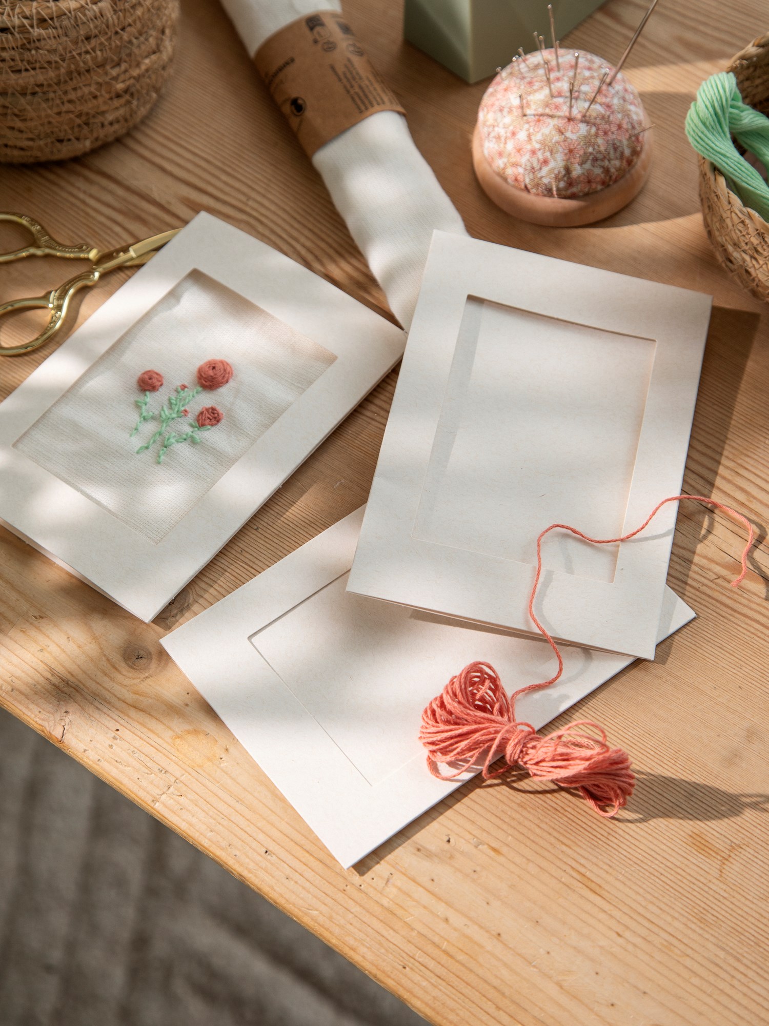 Cards with passe-partout