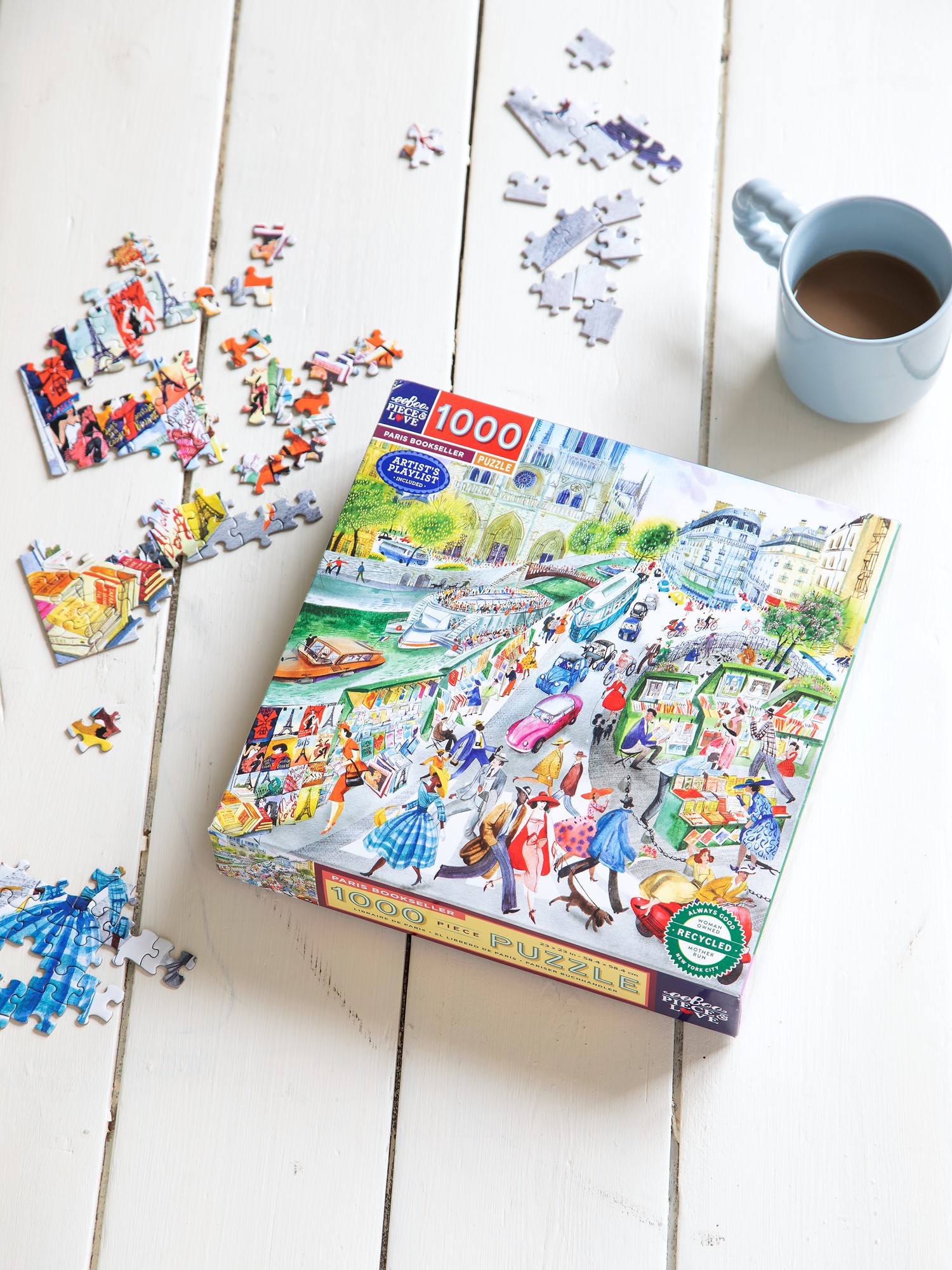 Paris Bookseller puzzle 1000 pieces