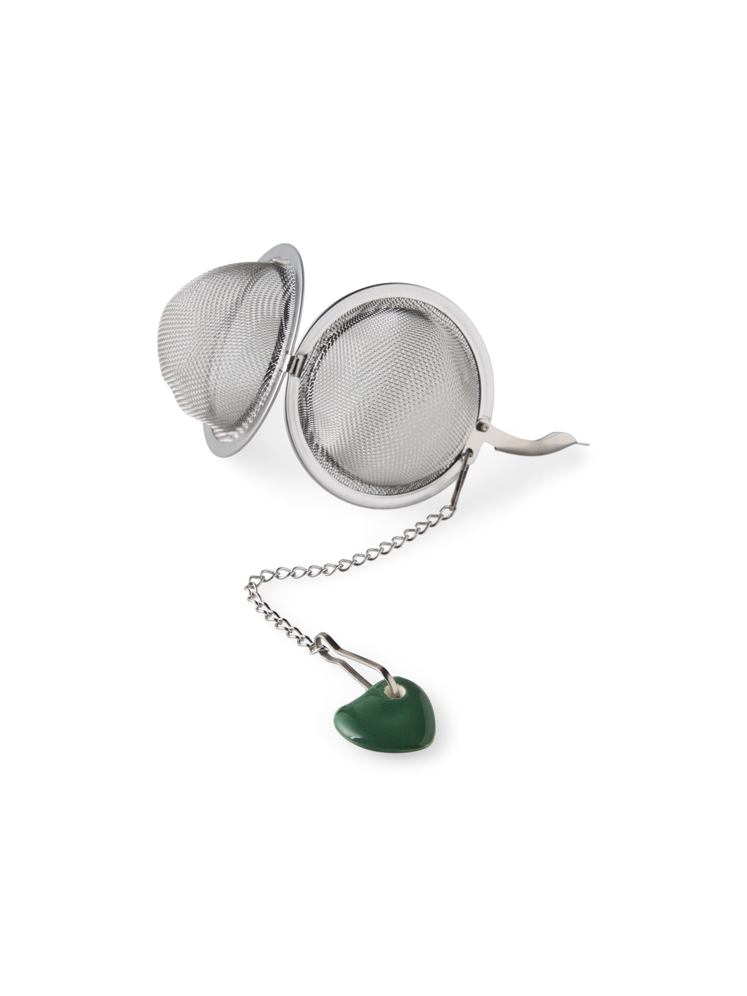 Tea strainer with heart detail