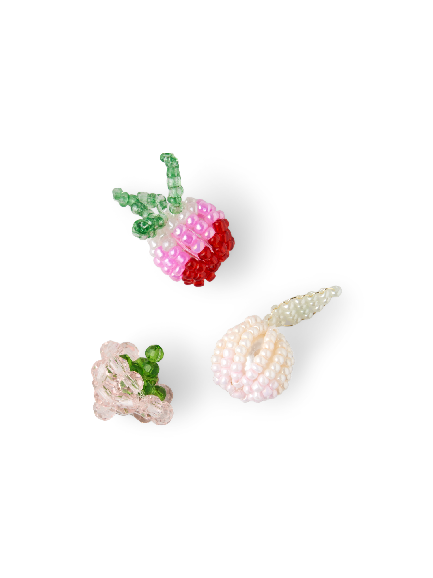 Beaded fruit charms
