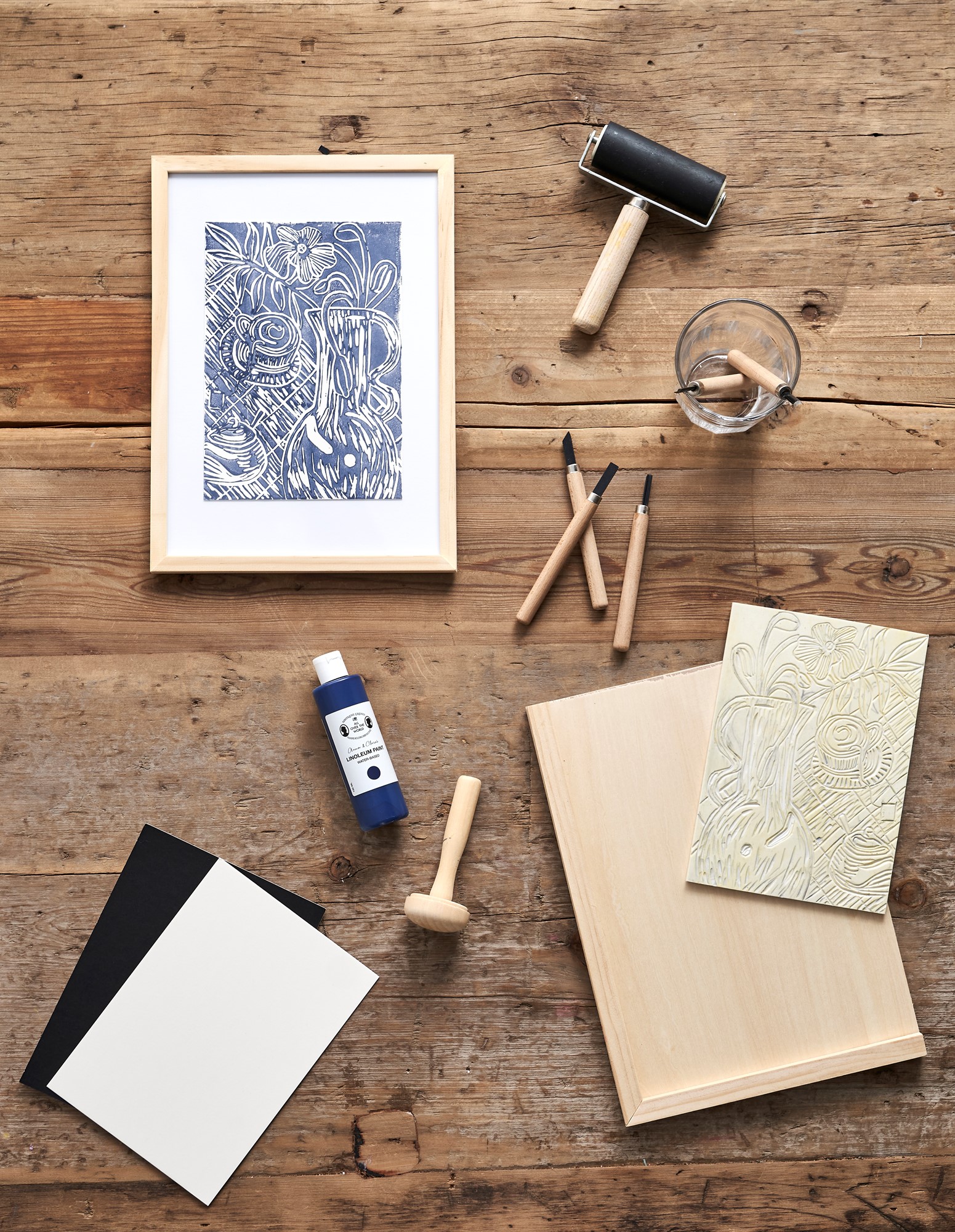 Rubber board A5 for linocut