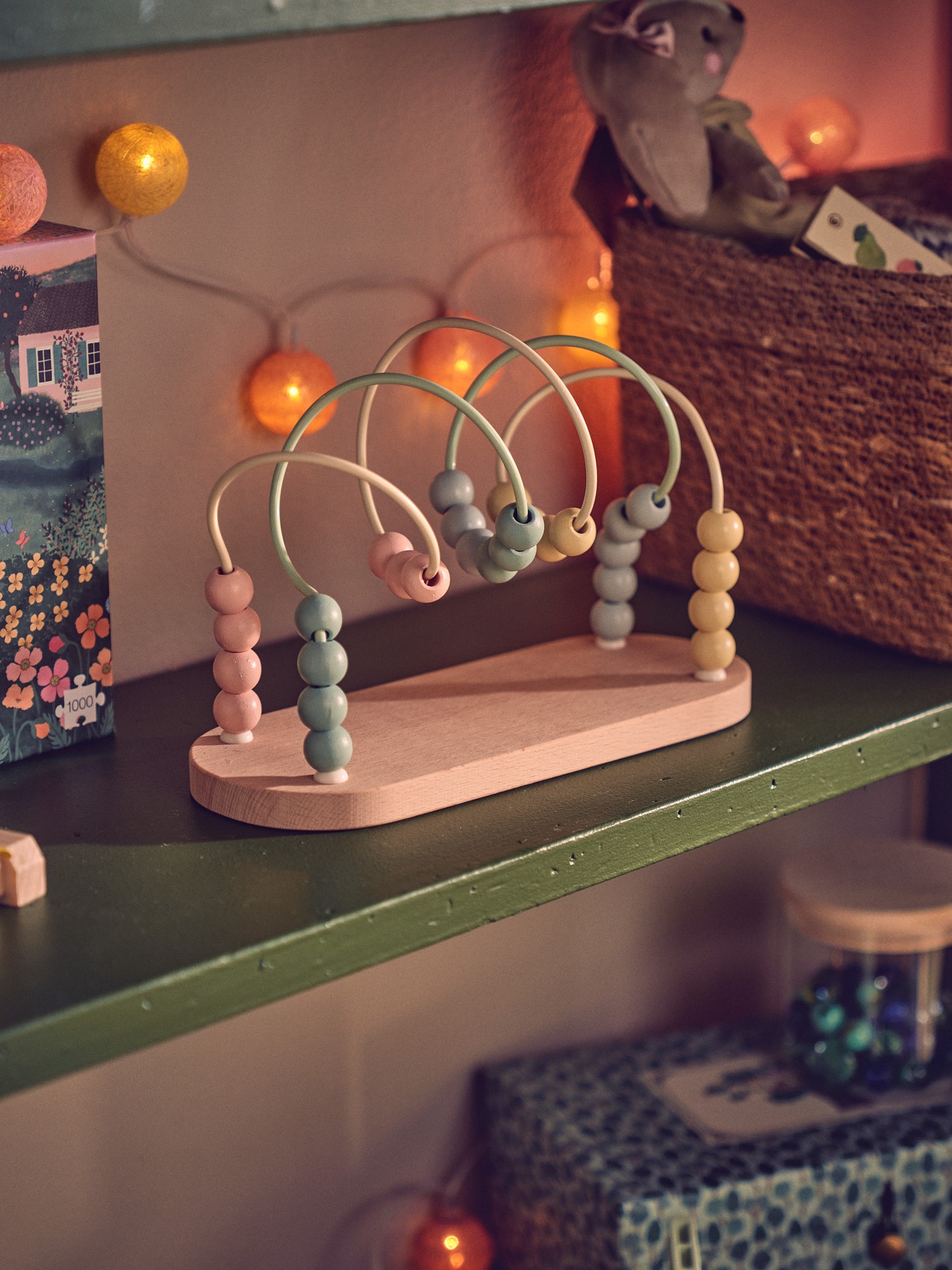 Wooden bead maze