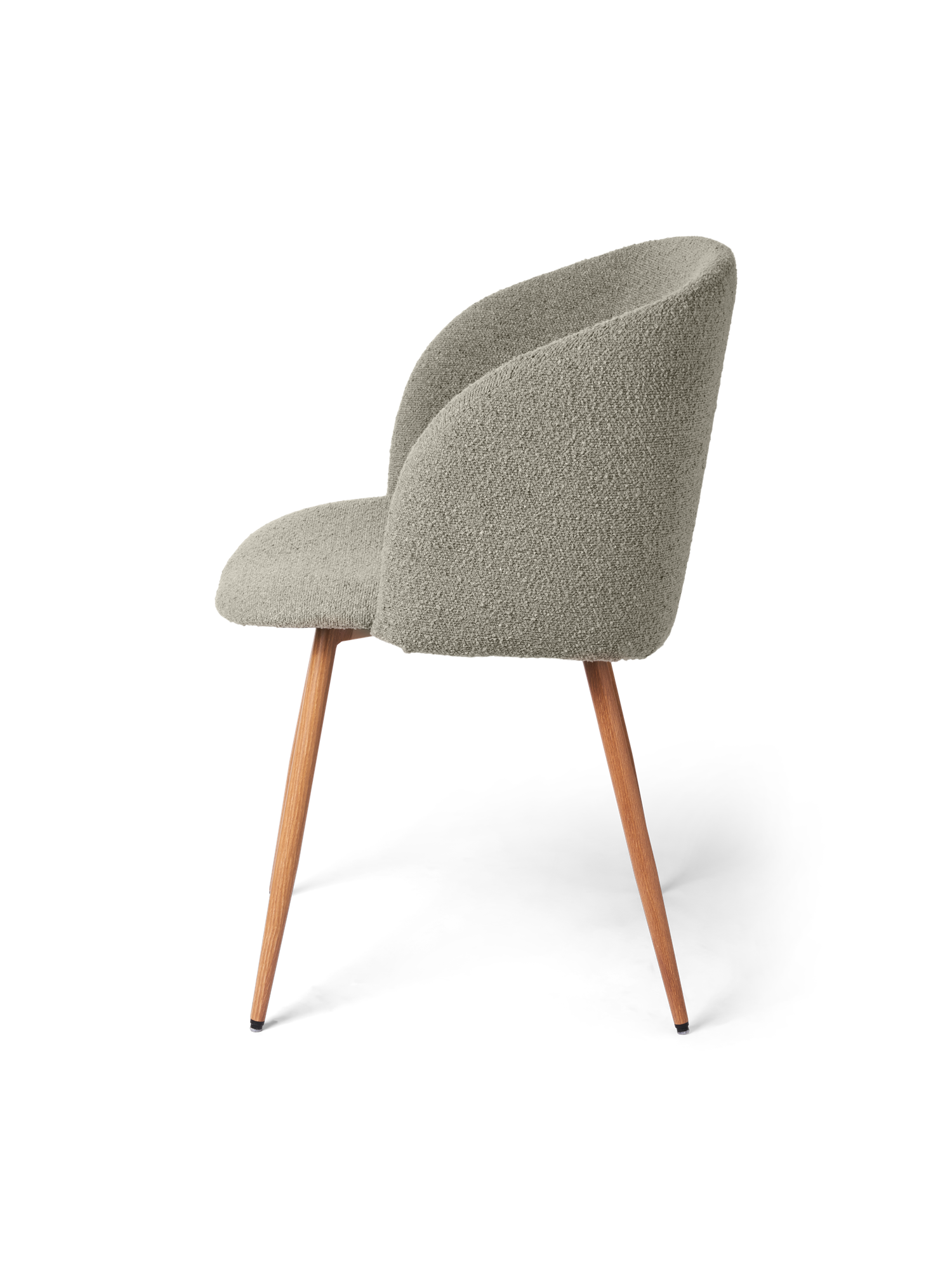 Chair with bouclé fabric