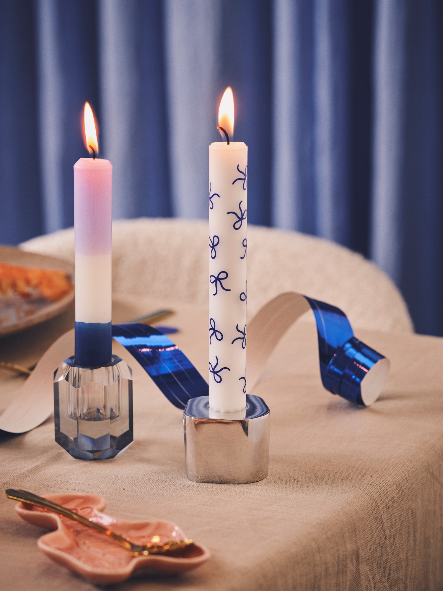 Candles with design 19 cm 2-pack