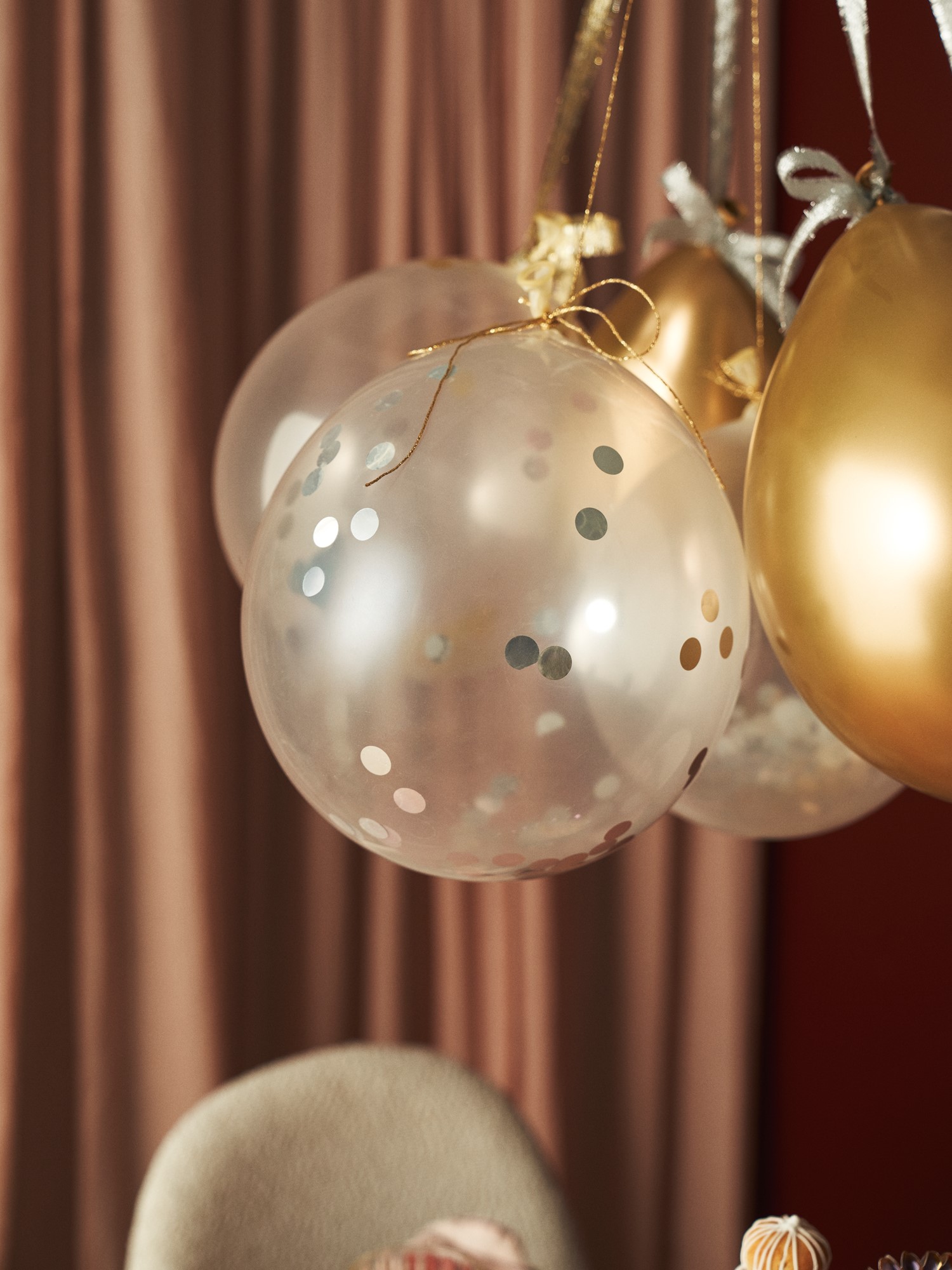 Balloons with confetti
