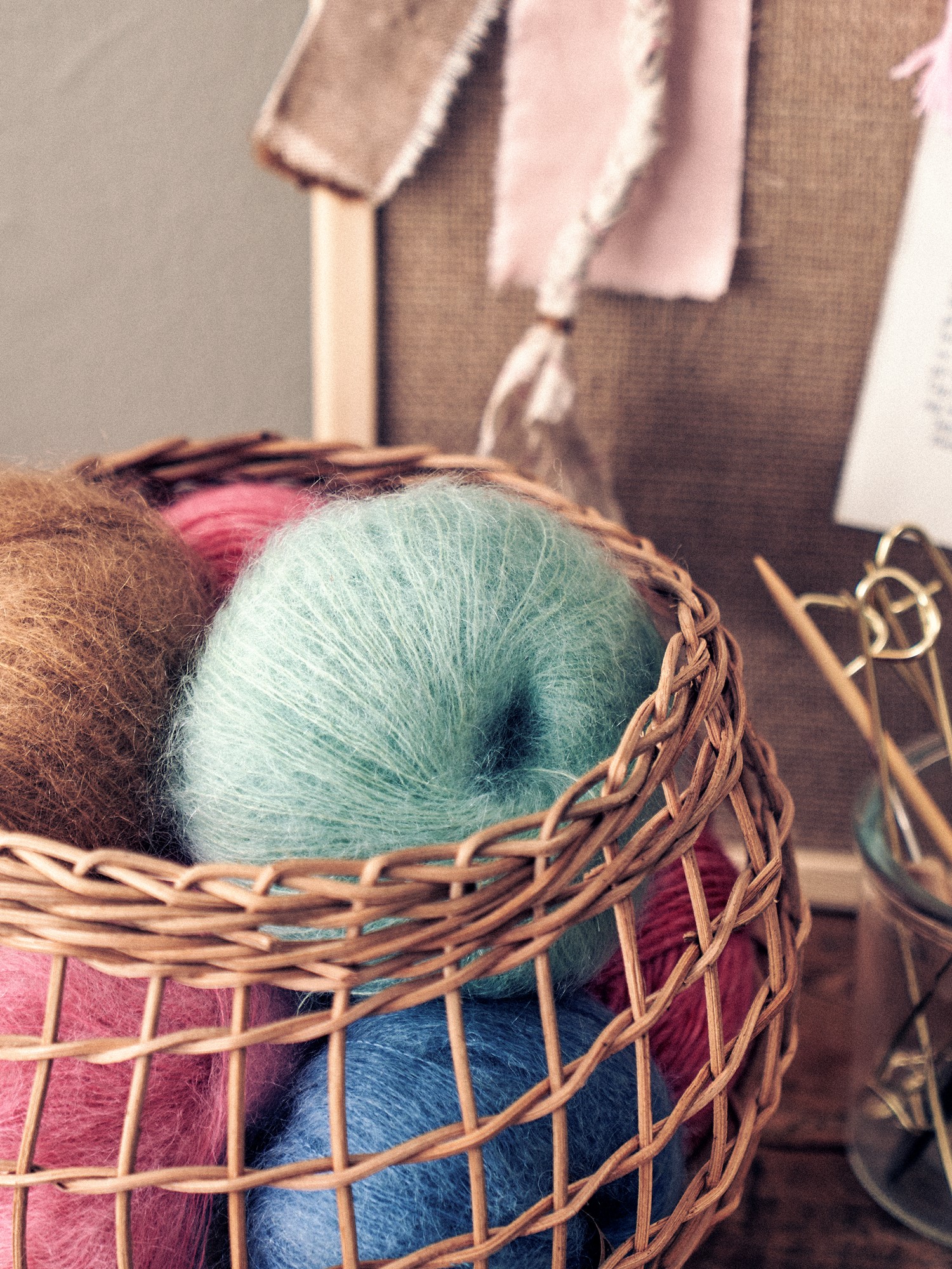 Mohair nylon yarn