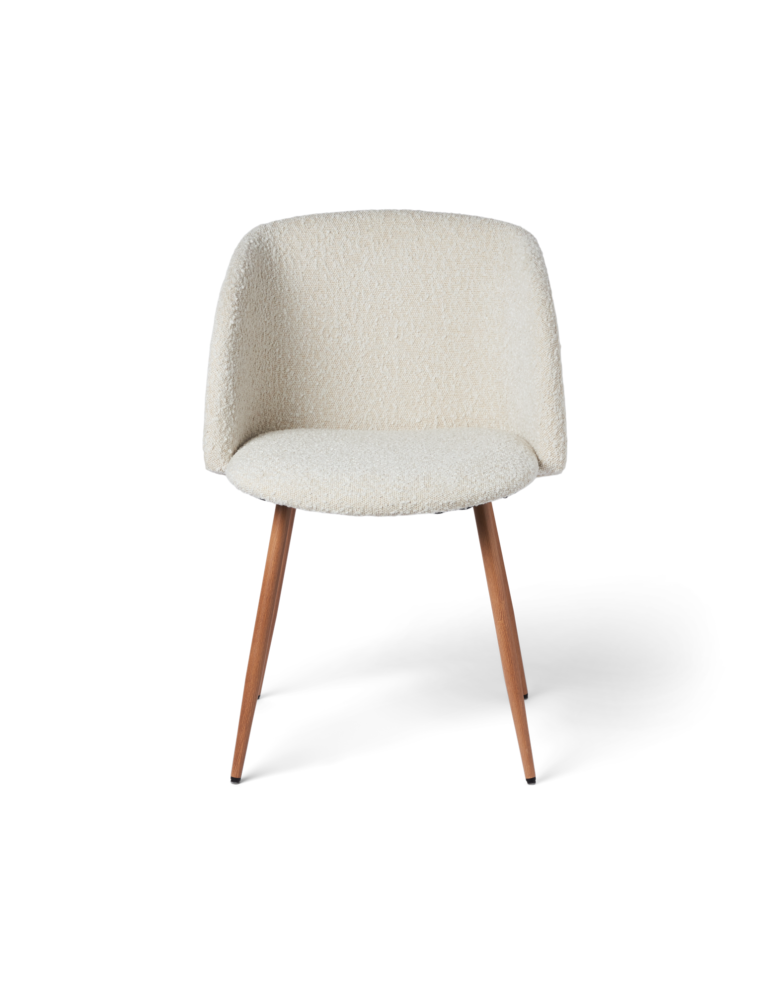 Chair with bouclé fabric
