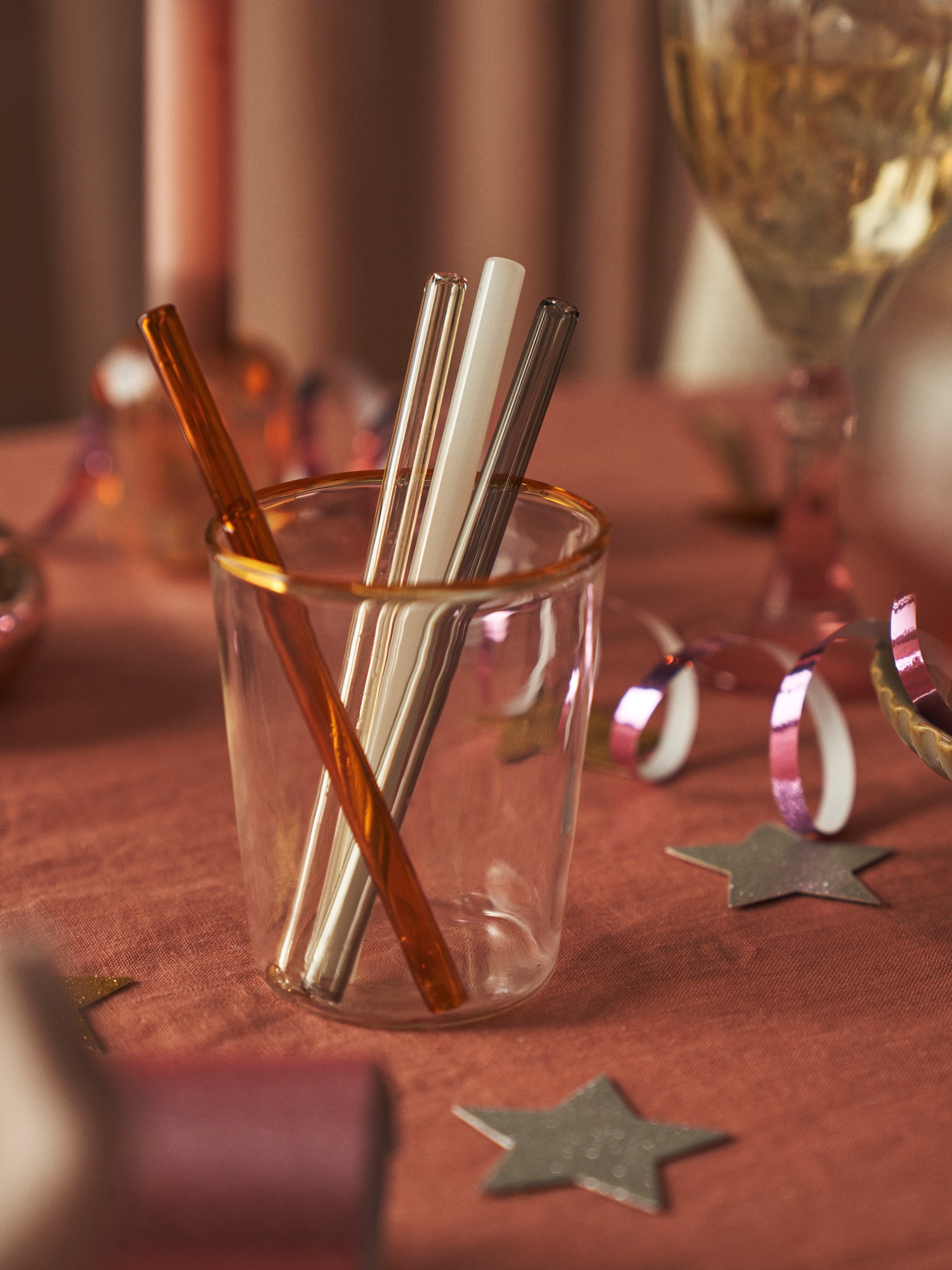 Glass straws 4-pack