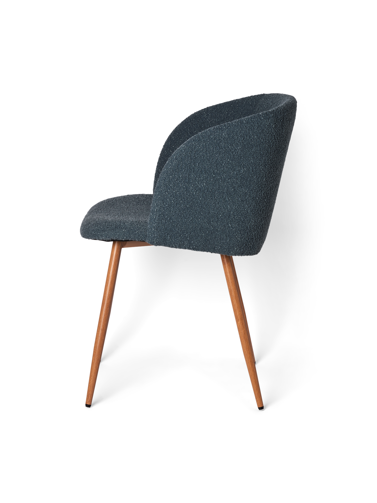 Chair with bouclé fabric