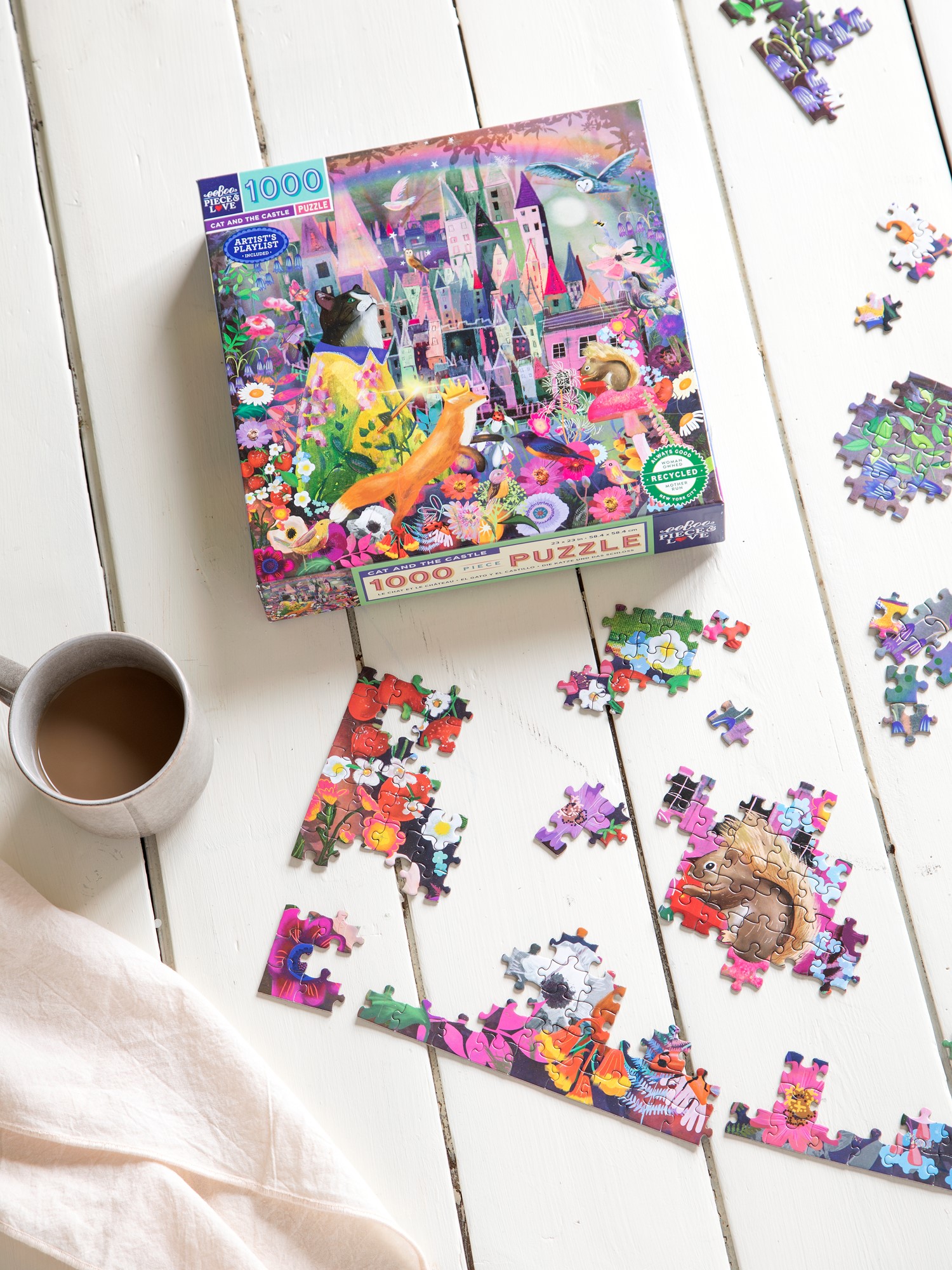 Cat and the Castle puzzle 1000 pieces