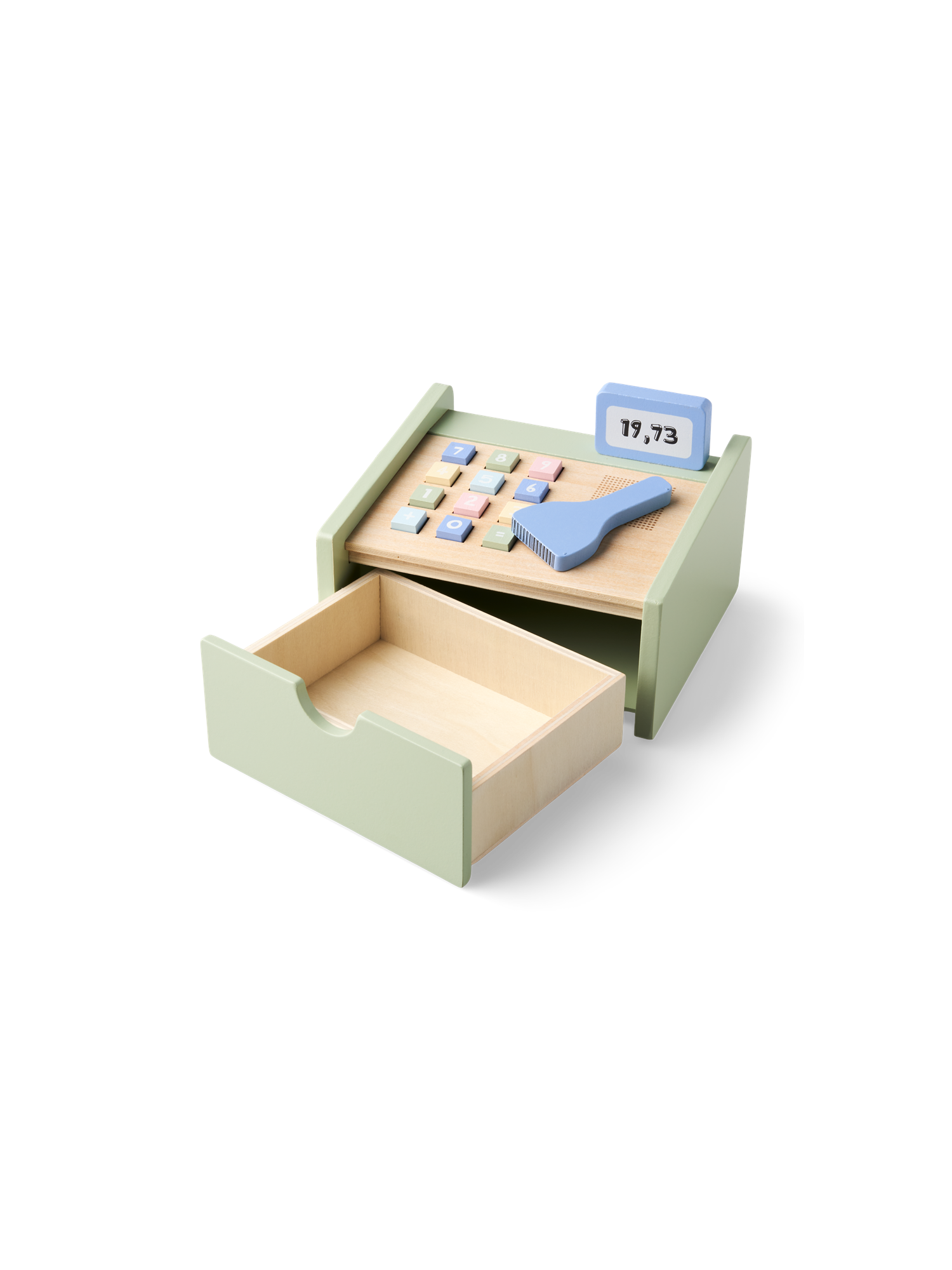 Wooden toy till