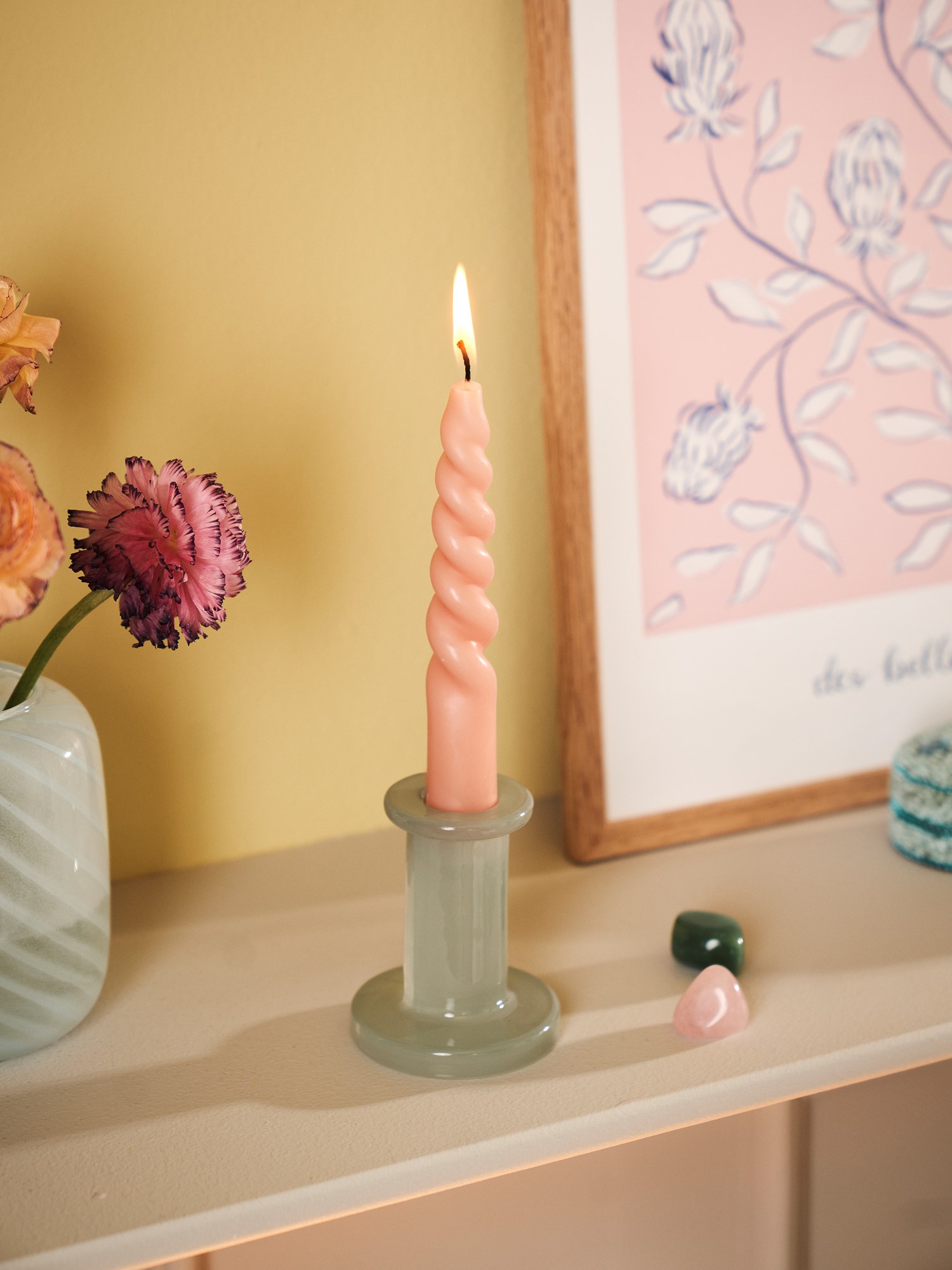 Twisted candle 14 cm 2-pack