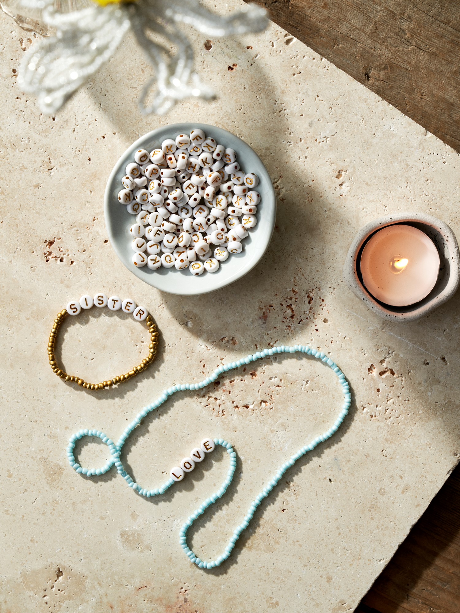Letter beads
