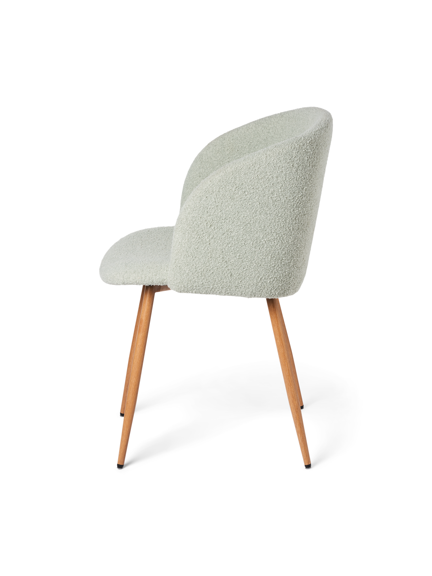 Chair with bouclé fabric