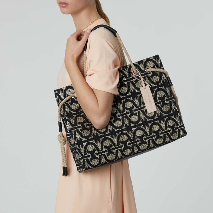 Never Without Bag Summer Monogram Large