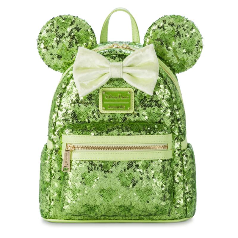 Minnie Mouse Sequined Loungefly Mini Backpack, Tinker Bell Green