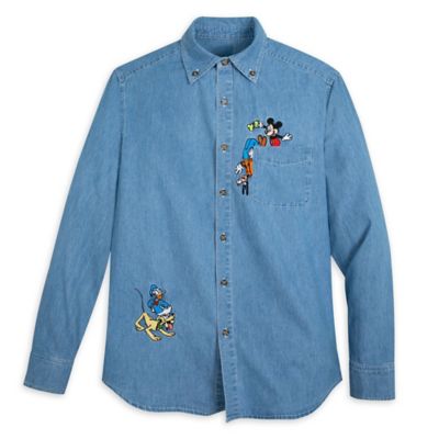 Mickey Mouse and Friends Denim Shirt for Adults