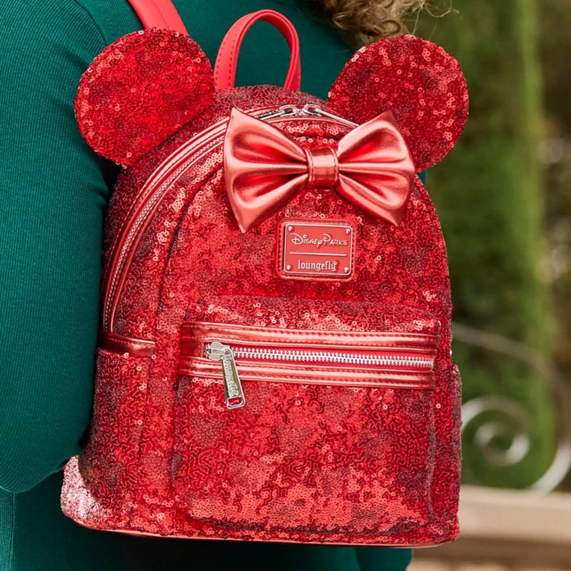 Minnie Mouse Red Sequin Loungefly Mini Backpack