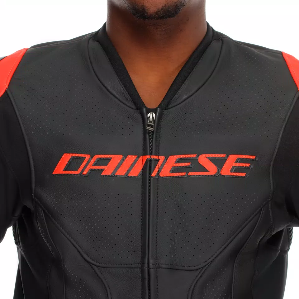 RACING 5 - MEN PERFORATED LEATHER MOTORCYCLE JACKET
