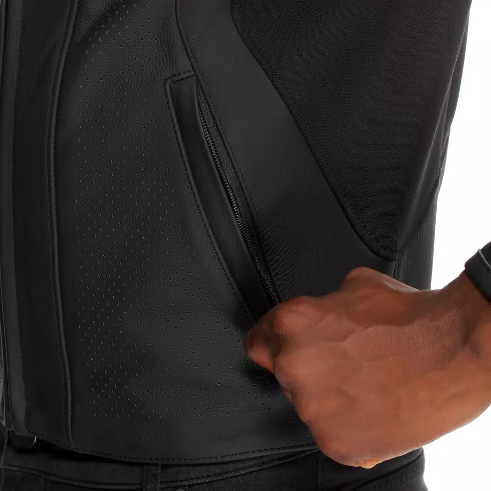 RACING 5 - MEN PERFORATED LEATHER MOTORCYCLE JACKET