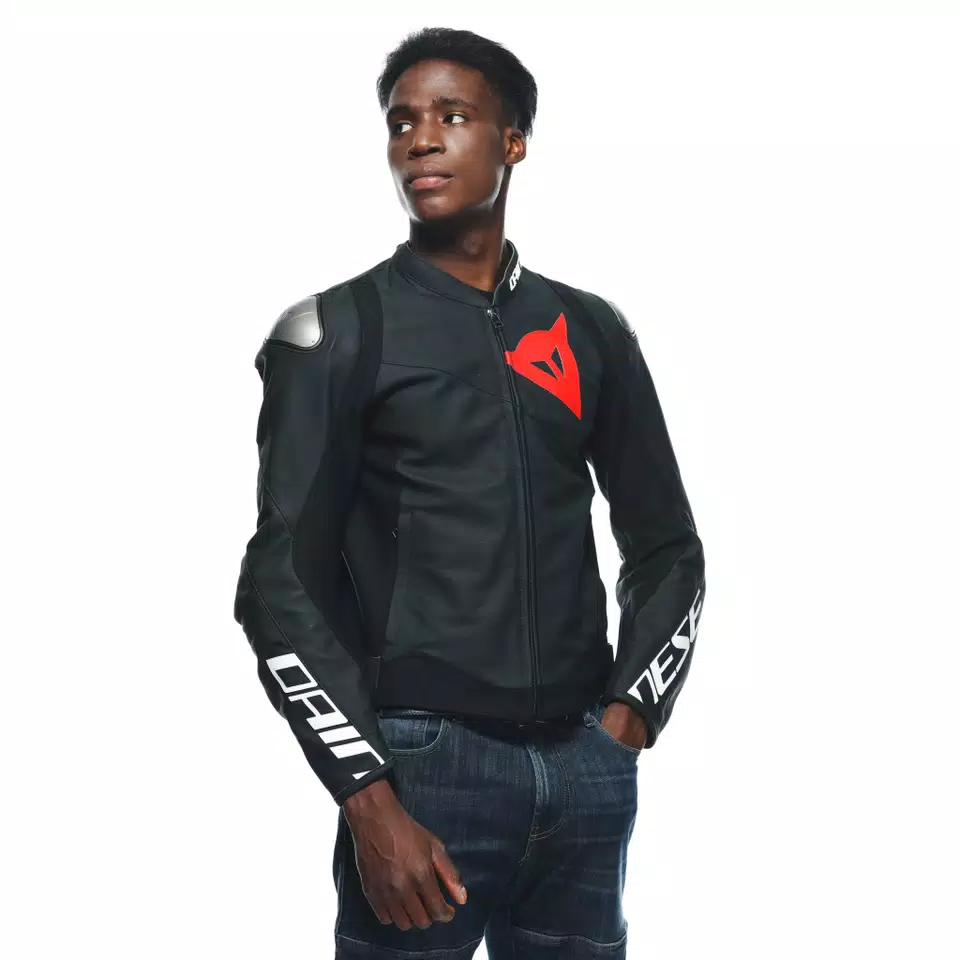SPORTIVA - MEN'S MOTORCYCLE PERFORATED LEATHER JACKET