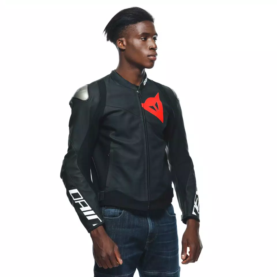 SPORTIVA - MEN'S MOTORCYCLE PERFORATED LEATHER JACKET