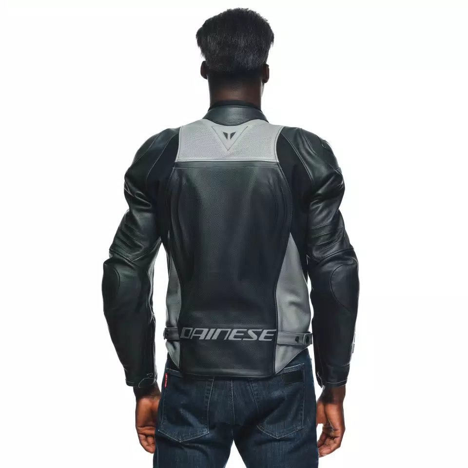 RACING 4 - MEN'S MOTORCYCLE PERFORATED LEATHER JACKET