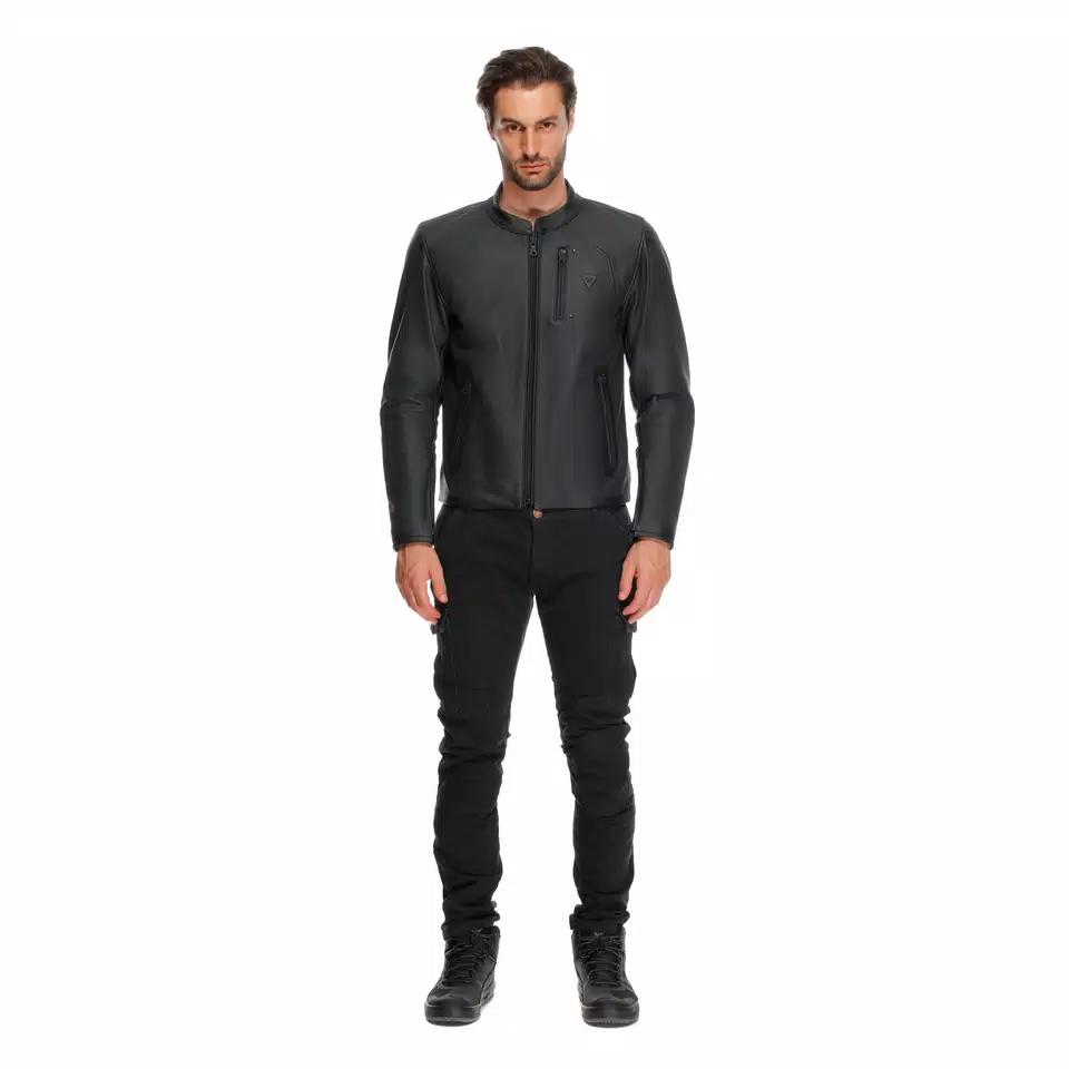 FULCRO QDF - MEN PERFORATED LEATHER MOTORCYCLE JACKET