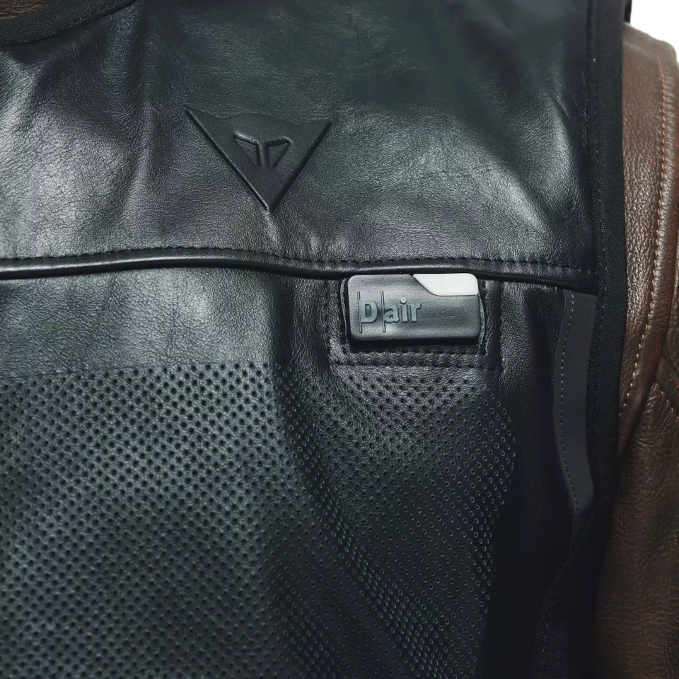 SMART JACKET LEATHER - MEN'S MOTORCYCLE LEATHER VEST WITH INTEGRATED AIRBAG