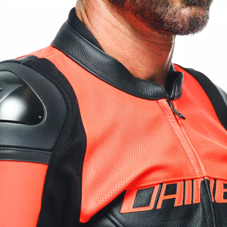 RACING 4 - MEN'S MOTORCYCLE PERFORATED LEATHER JACKET