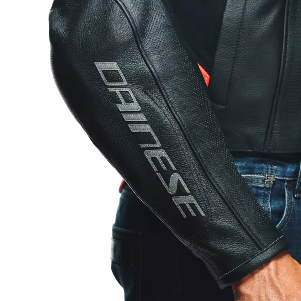 RACING 4 - MEN'S MOTORCYCLE PERFORATED LEATHER JACKET