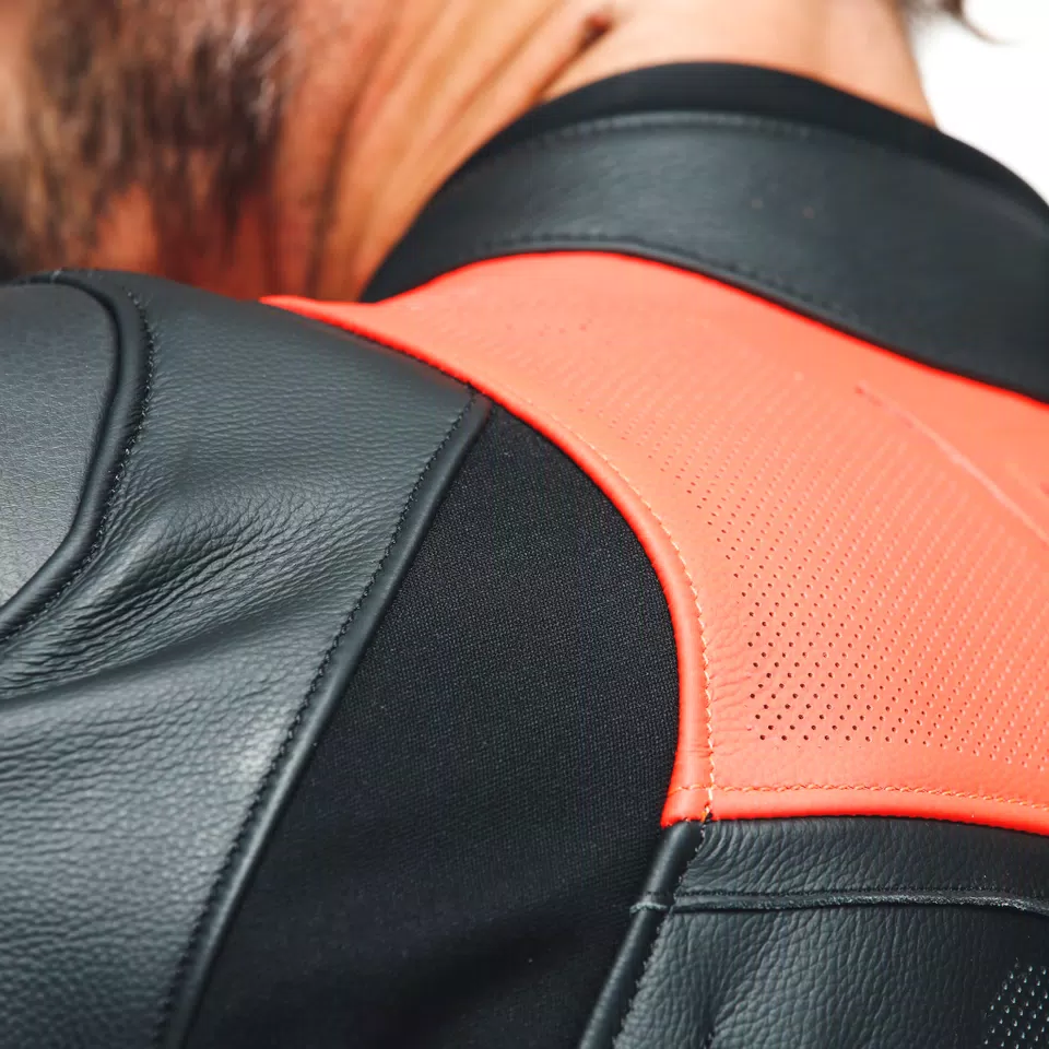 RACING 4 - MEN'S MOTORCYCLE PERFORATED LEATHER JACKET