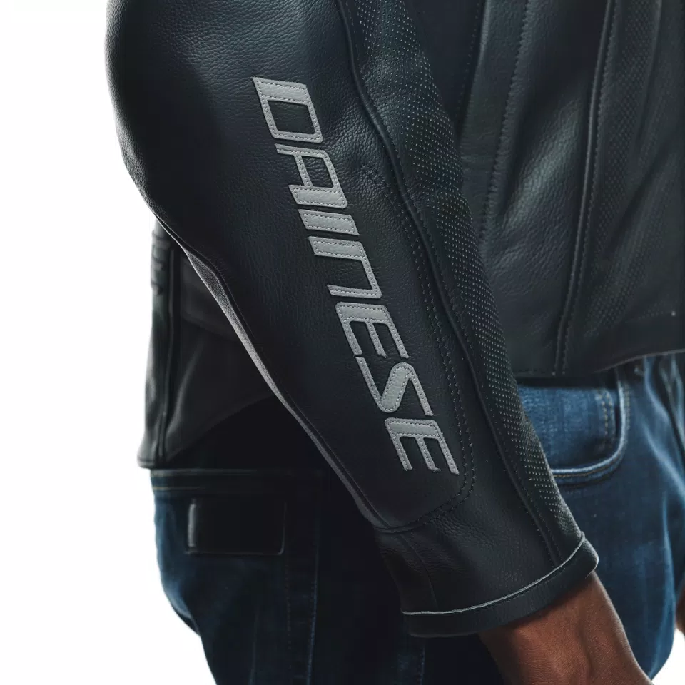 RACING 4 - MEN'S MOTORCYCLE PERFORATED LEATHER JACKET