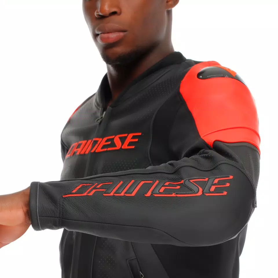 RACING 5 - MEN PERFORATED LEATHER MOTORCYCLE JACKET