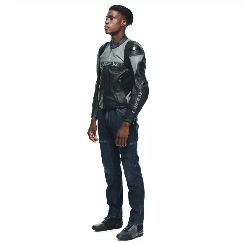 RACING 4 - MEN'S MOTORCYCLE PERFORATED LEATHER JACKET