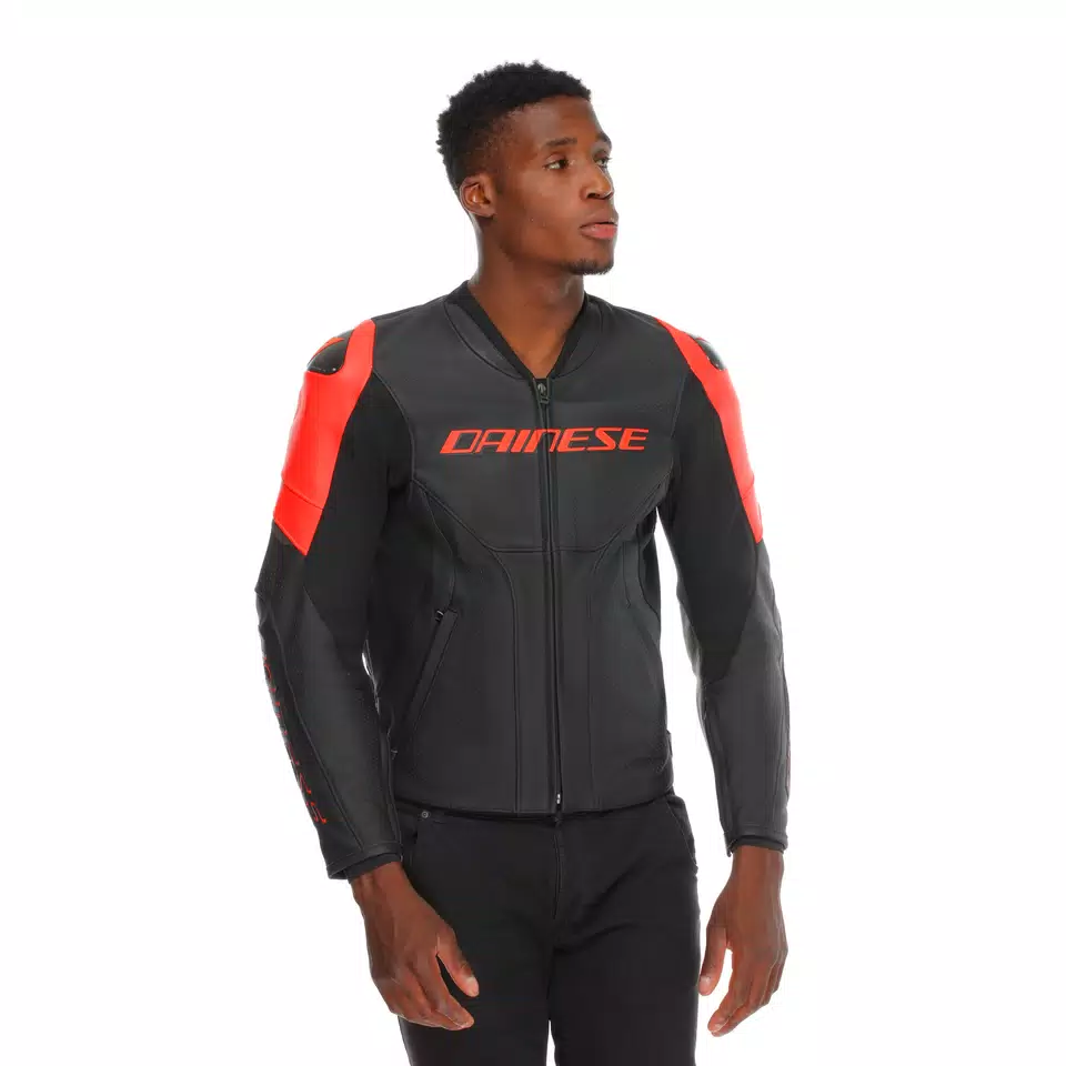 RACING 5 - MEN PERFORATED LEATHER MOTORCYCLE JACKET