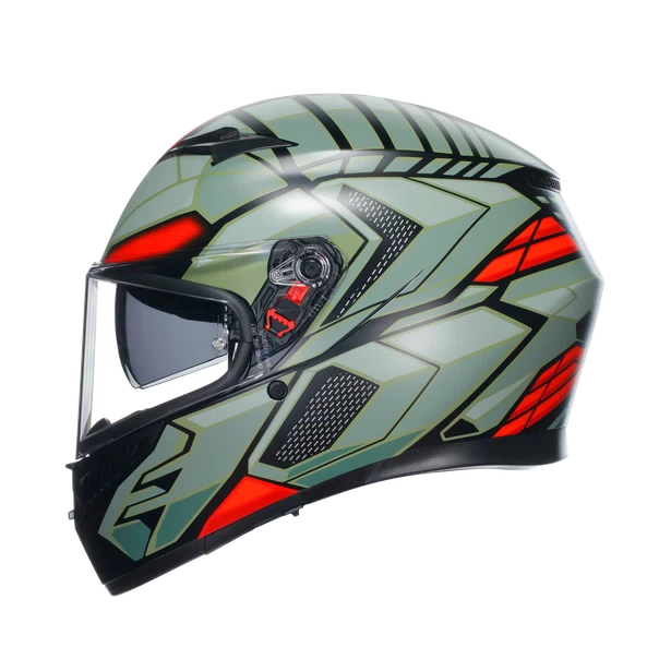 K3 DOT(E2206) - DECEPT MATT BLACK/GREEN/RED