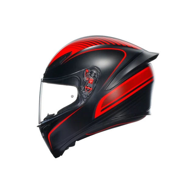 K1 S DOT(E2206) - WARMUP MATT BLACK/RED