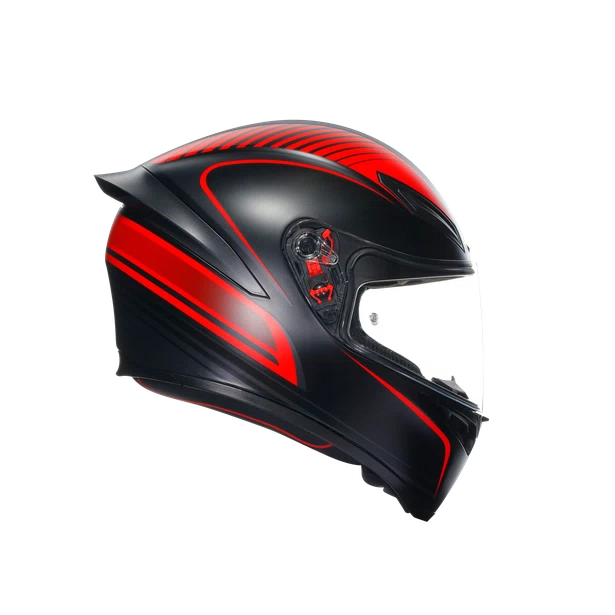 K1 S DOT(E2206) - WARMUP MATT BLACK/RED