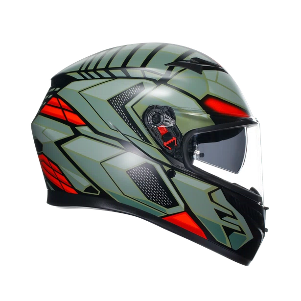 K3 DOT(E2206) - DECEPT MATT BLACK/GREEN/RED