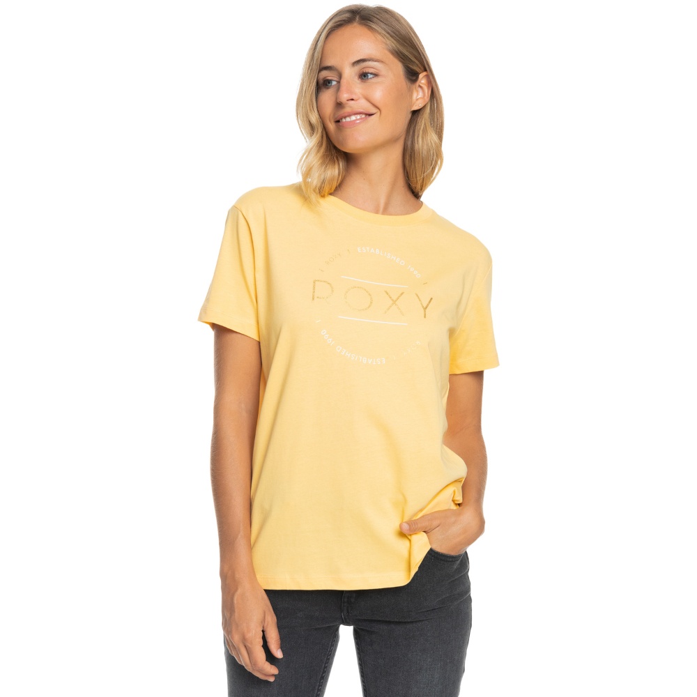 Roxy Womens Ocean Road T-Shirt In Yellow