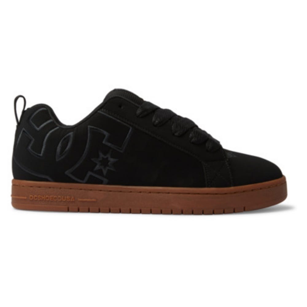 DC Shoes Mens Court Graffik Shoes In Black/Gum