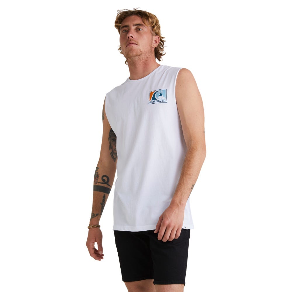 Quiksilver Mens Mellow Bubble Mod T-Shirt In White