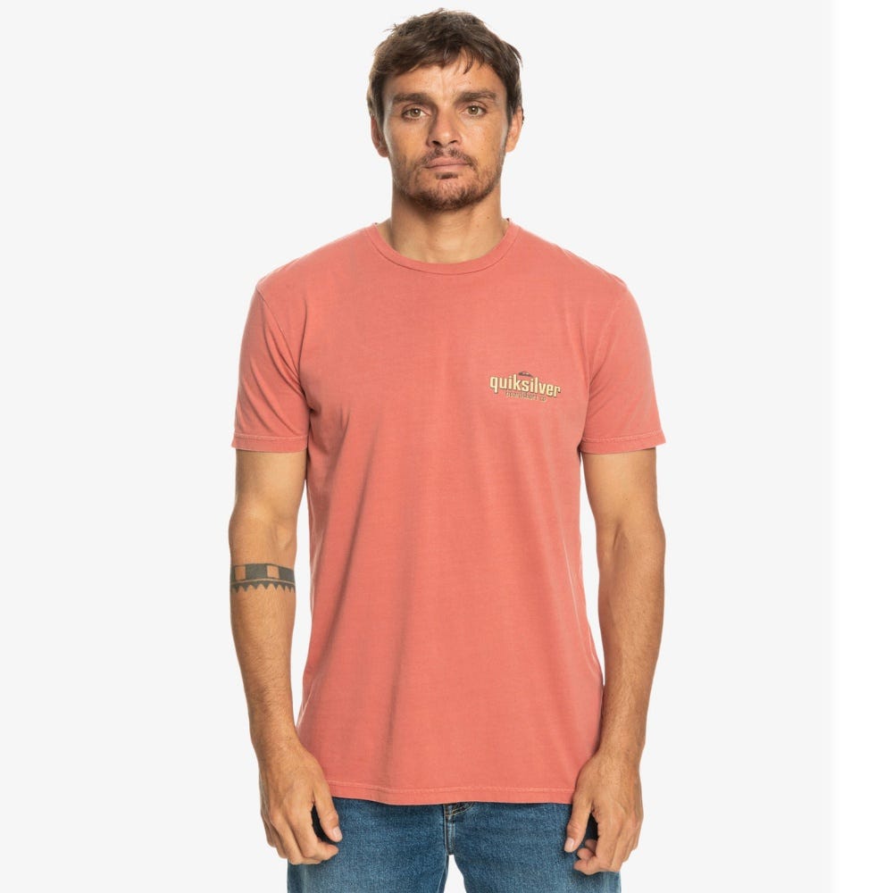 Quiksilver Mens Quik Words Tees In Marsala