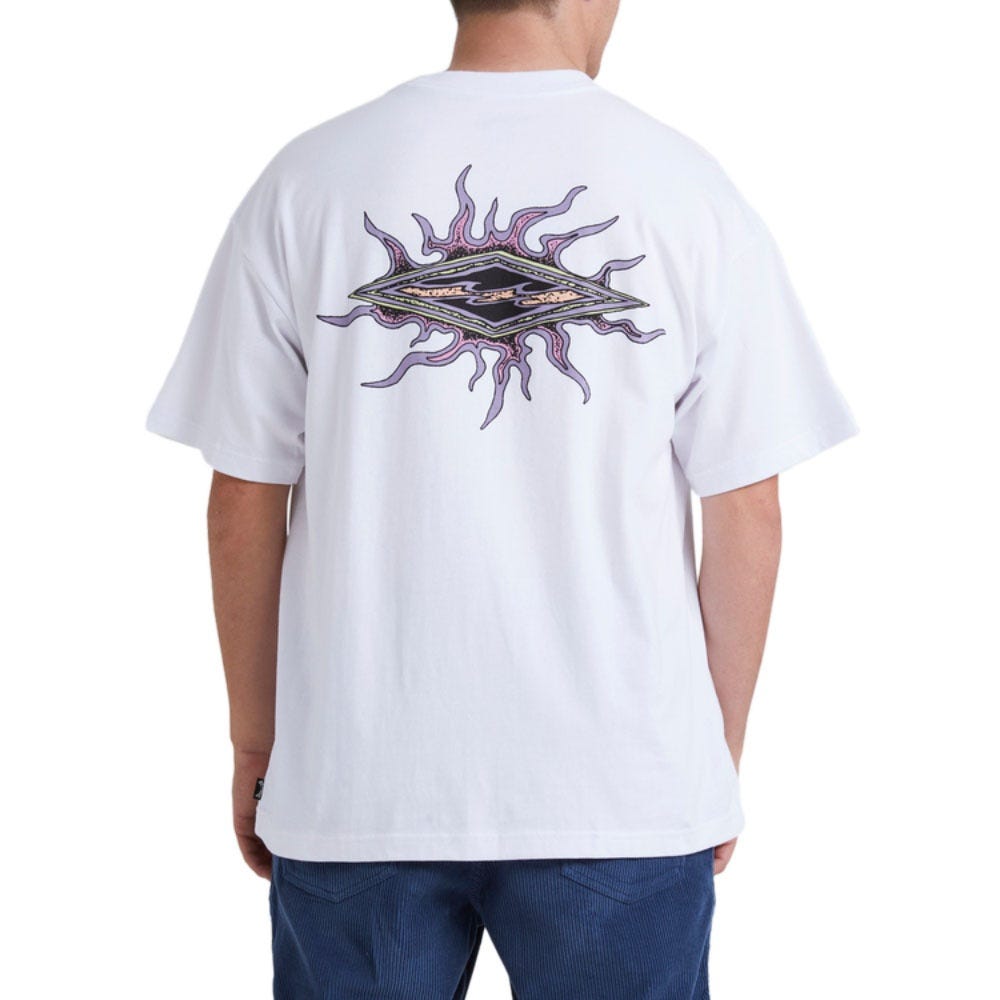 Billabong Mens Diamond Grit T-Shirt In White
