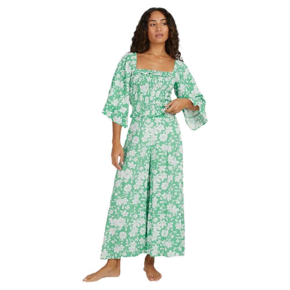 Billabong Womens On My Mind Isle Wide Leg Beachy Pants In Sweet Grass