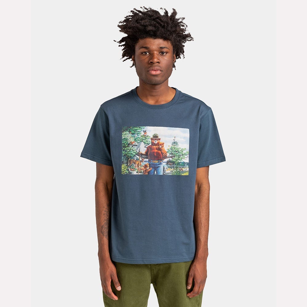Element Mens X Smokey Bear Hug T-Shirt In Midnight Navy