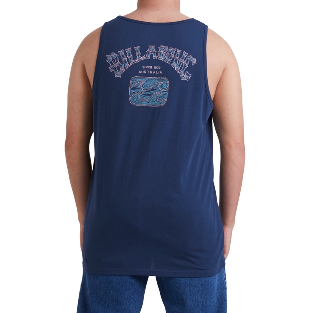 Billabong Mens Heritage Arch Tank Top In Dark Blue