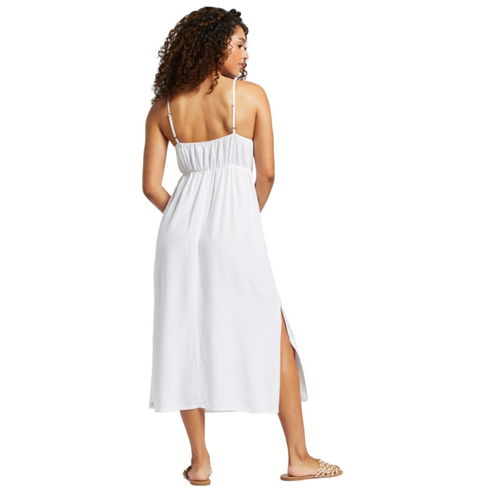 Roxy Womens Sweetest Step Midi Dress In Snow White