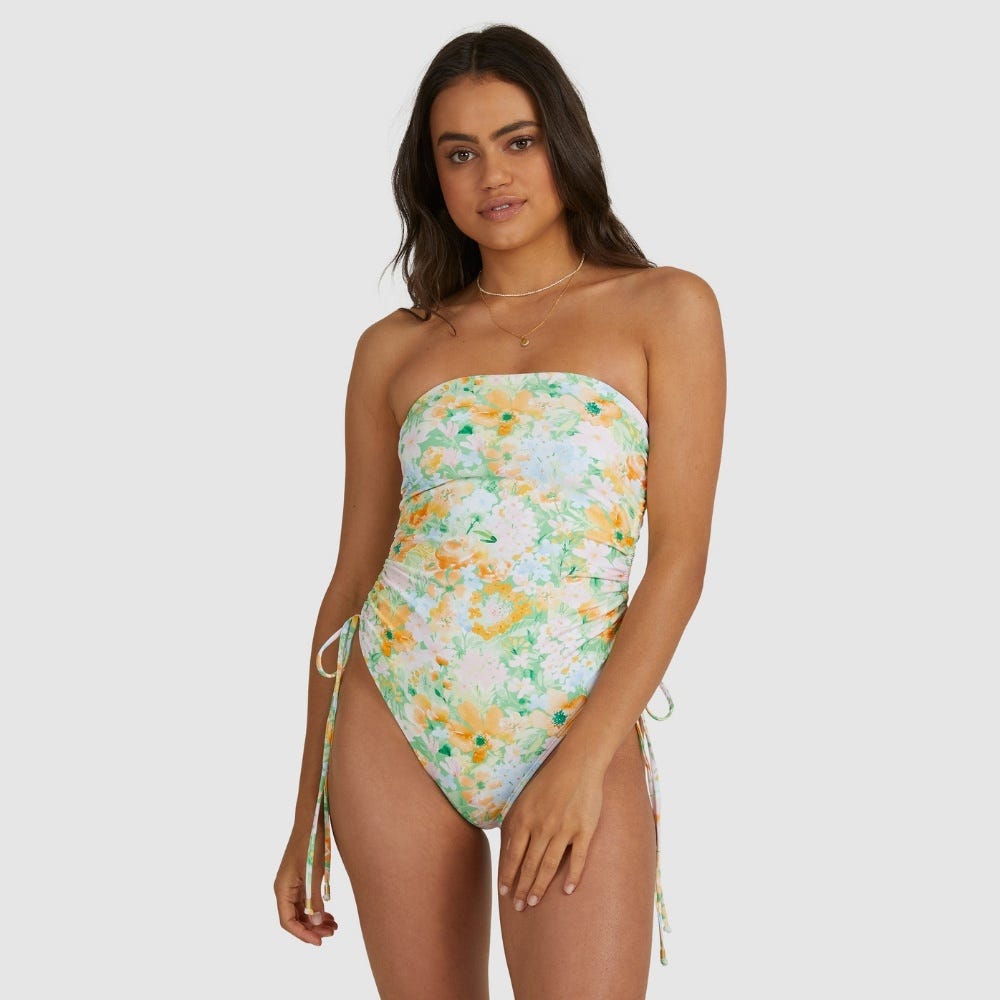 Billabong Womens Soft Rave Naomi Bandeau One Piece Swimsuit
